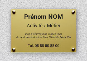 Comment avoir une plaque professionnelle pas chère ?