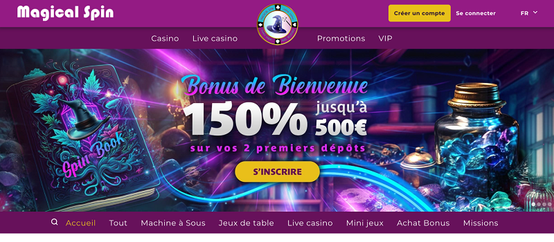 Un examen approfondi des jeux, des bonus et de l'expérience utilisateur sur Magical Spin