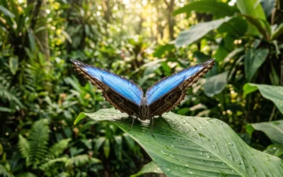 Tout savoir sur le morpho en a, ce papillon aux ailes irisées