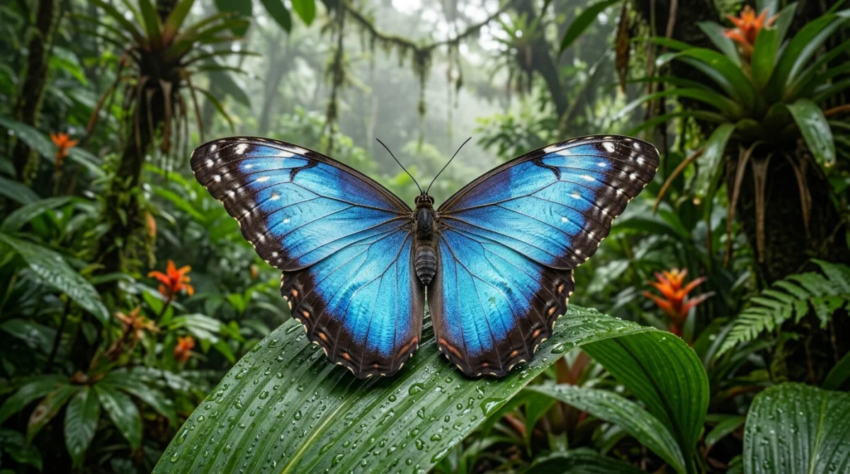 Tout savoir sur le morpho en a, ce papillon aux ailes irisées